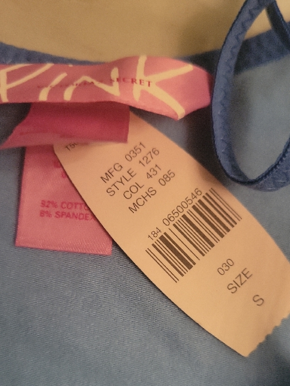 PINK Victoria's Secret Light Blue Heart-Graphic Camisole - Picture 2 of 3